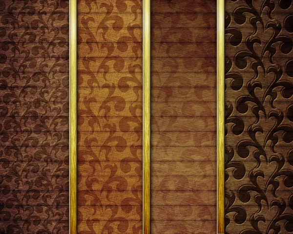 Ornamental wooden planks — Stock Photo, Image