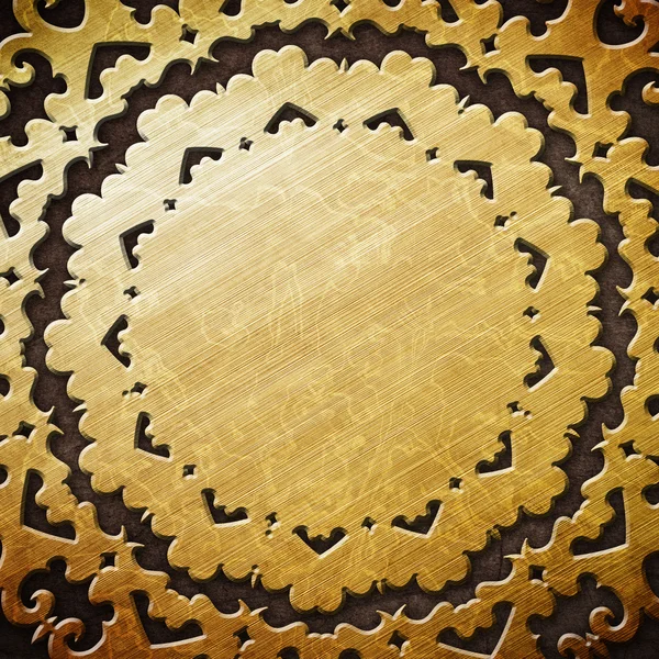 Gold ornamental plate — Stock Photo, Image