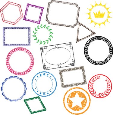 Grunge stamps clipart