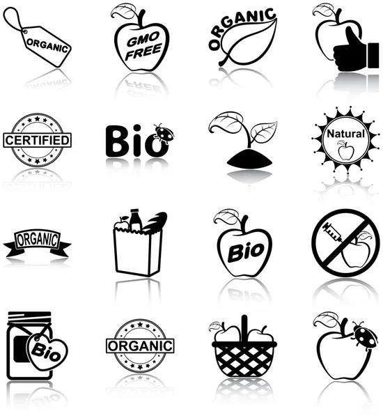 Organic icons — Stock Vector