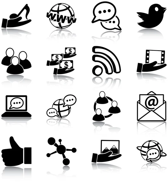 Redes sociales — Vector de stock