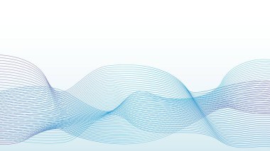 Soyut Donanma mavi çizgi eğrisi, açık mavi gradyan üzerinde vektör çizimi.