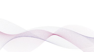 Kırmızı-mor kesikli eğri, beyaz arkaplanda vektör çizimi.