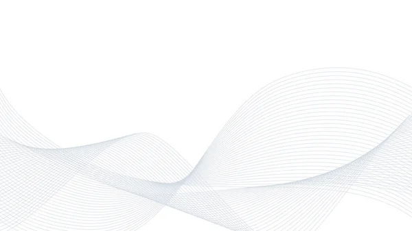 Soyut gri çizgi eğrisi, beyaz arkaplanda vektör çizimi.