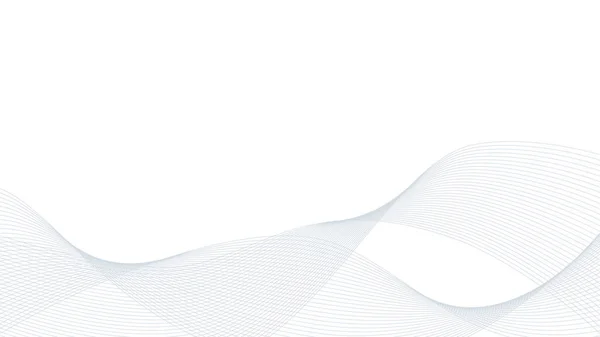 Soyut gri çizgi eğrisi, beyaz arkaplanda vektör çizimi.