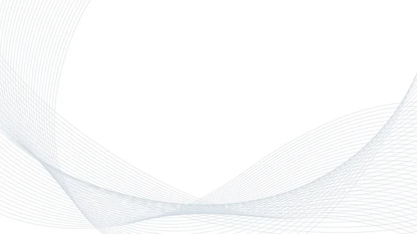 Soyut gri çizgi eğrisi, beyaz arkaplanda vektör çizimi.