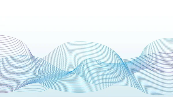 Soyut Donanma mavi çizgi eğrisi, açık mavi gradyan üzerinde vektör çizimi.