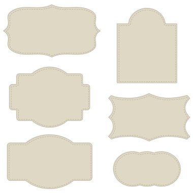 Çizilmiş ve rengarenk etiketli resimleme malzemesi.