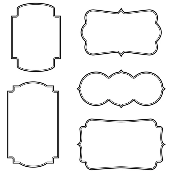 Klasik şekilli çift çizgili etiketli resim malzemesi.