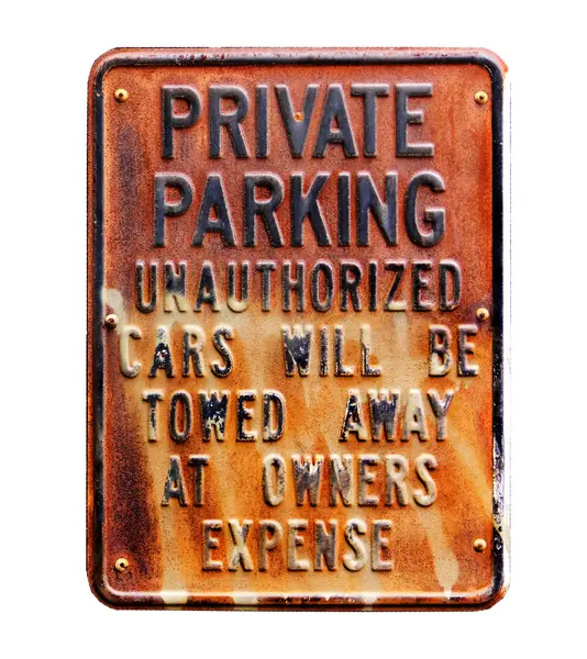 özel otopark olarak izole beyaz şarkı