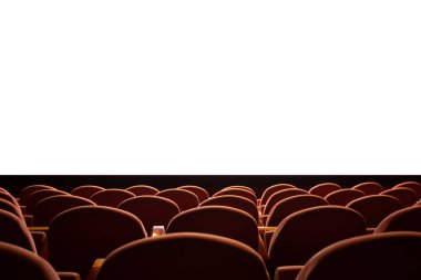 İzole edilmiş beyaz alana sahip sinema salonu