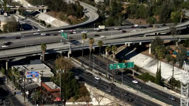 Intercambio de autopista de la ciudad ocupada — Vídeos de Stock