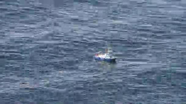 Boat in the water off Big Sur - California Coast — Stock Video