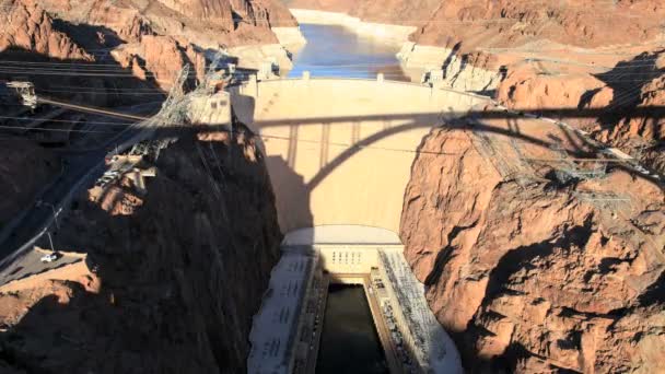 Presa Hoover al atardecer - Time Lapse — Vídeo de stock