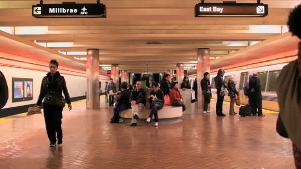 Tid förflutit av san francisco tunnelbanan — Stockvideo