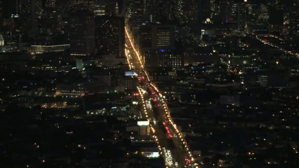 Time Lapse Night View Of San Francisco Bay From Twin Peaks — Stok Video