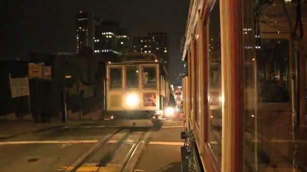 Szerelt kamera a Cable Car San Francisco — Stock videók