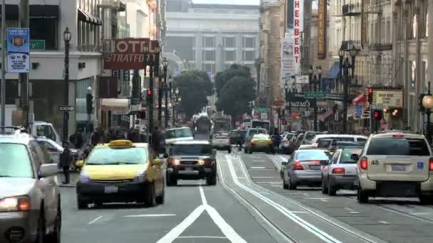 Tijdsverloop van het verkeer in San Francisco — Stockvideo