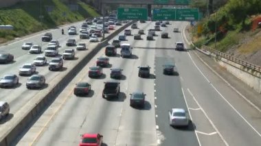 zaman atlamalı trafik downtown los angeles gündüz,
