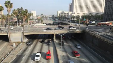 zaman atlamalı, yoğun şehir merkezinde çevre yolu - los angeles