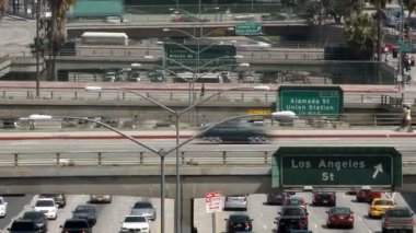 zaman atlamalı, yoğun şehir merkezinde çevre yolu - los angeles