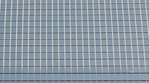 Clouds Reflections of Downtown Los Angeles Office Building Windows — стоковое видео