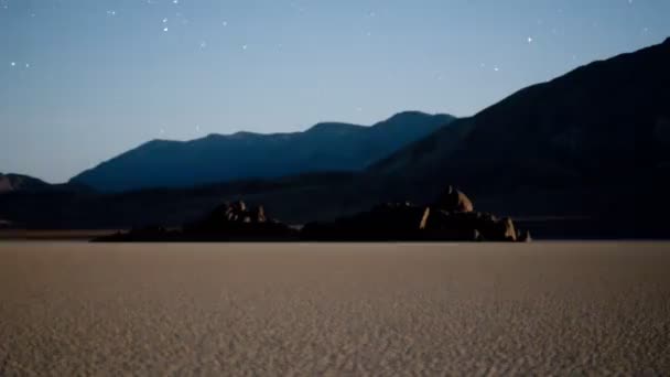 Time Lapse of Death Valley por la noche — Vídeos de Stock