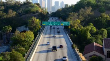 zaman atlamalı şehir los angeles trafiği olan