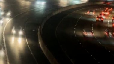 zaman atlamalı meşgul karayolu gece, los angeles