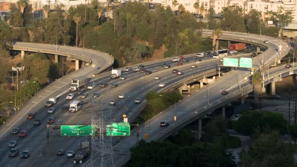 Intercambio de autopista de la ciudad ocupada — Vídeos de Stock