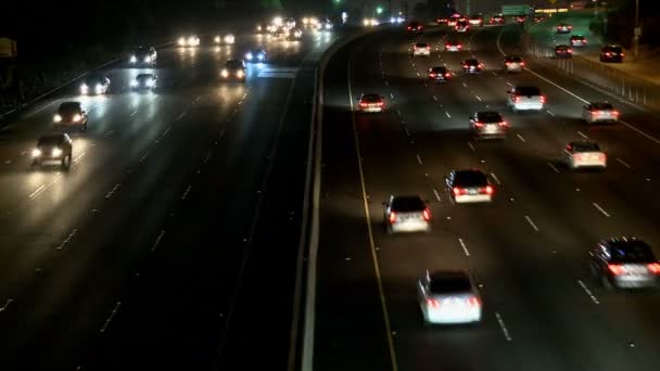 Die Autobahn 101 in los angeles — Stockvideo