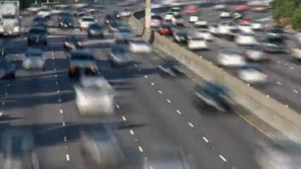 Tilt Shift of Heavy Traffic in Los Angeles — Stock Video