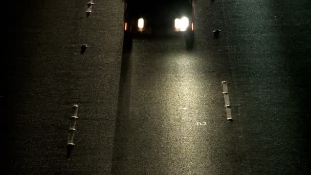 在晚上繁忙的洛杉矶高速公路 — 图库视频影像