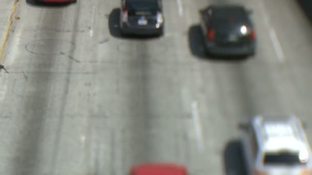 Tilt Shift of Heavy Traffic in Los Angeles — Stock Video