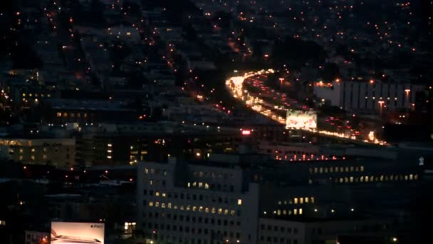 San Francisco Sunrise and Traffic — Stock Video