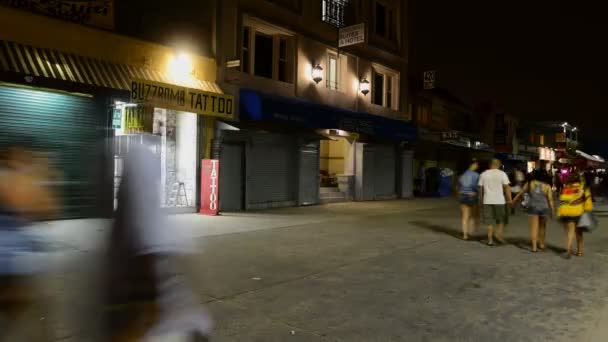 Time Lapse de la promenade de Los Angeles Venise la nuit — Video