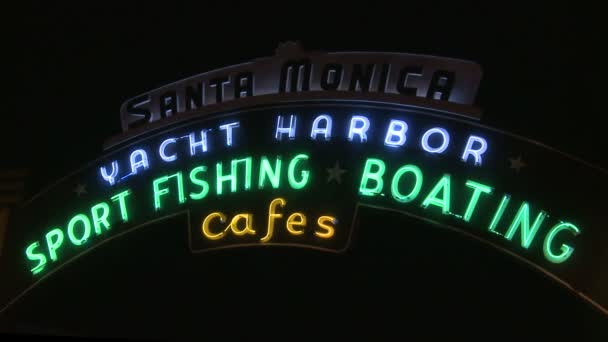 Santa Monica Pier — Stock Video