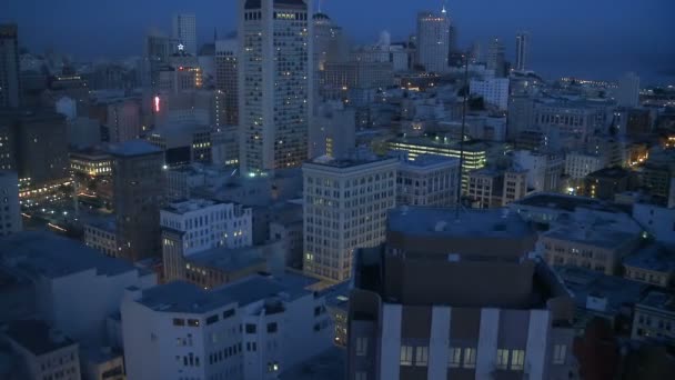 Salida del sol de la ciudad - Sombras en los edificios - Time Lapse — Vídeos de Stock