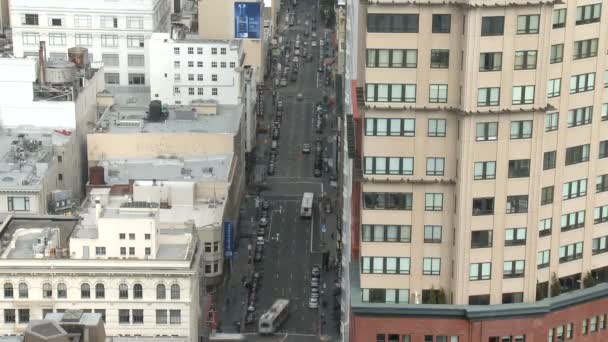 Boven de stad verkeer time-lapse — Stockvideo