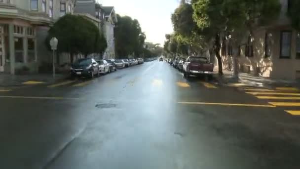 Punto de vista de la calle ocupada . — Vídeo de stock