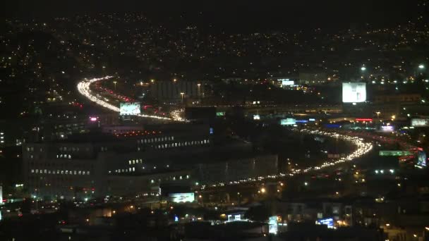 Drukke nacht verkeer in san francisco — Stockvideo