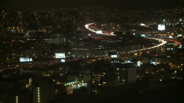 Drukke nacht verkeer in san francisco — Stockvideo