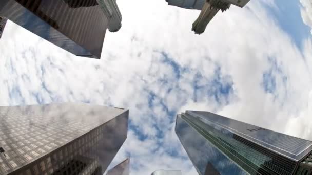 Timelapse Vue des immeubles du quartier financier .