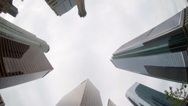 Timelapse Vista de edificios en el distrito financiero . — Vídeo de stock