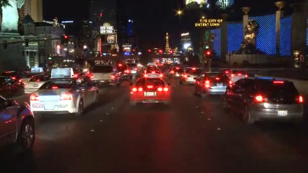 Upływ czasu w ruchu na skrzyżowaniu las vegas — Wideo stockowe