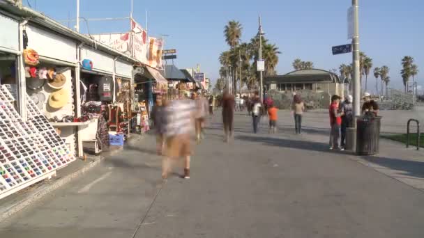 Time Lapse of the Venice Boardwalk — Stock Video