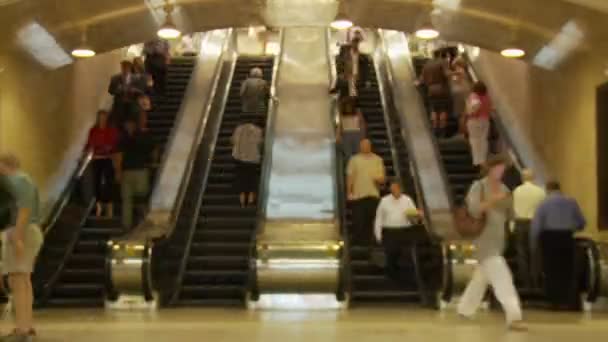 Grand central station tijd vervallen menigte — Stockvideo