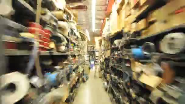 Zeitraffer-Shopper Elektronikgeschäft — Stockvideo
