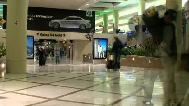 Время в пути - аэропорт LAX — стоковое видео