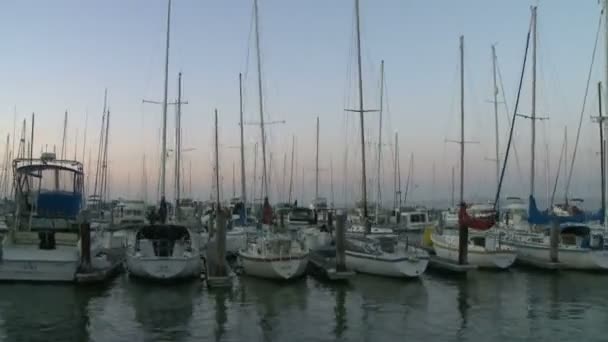 Tid förflutit av båtar i san francisco bay — Stockvideo